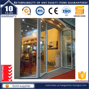 Alumínio Frame Bi Folding Door com Hardware Alemanha